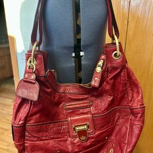 Juicy Couture Red Shoulder Bag with Gold Accents